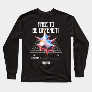 Be Different Chrome 3d Streetwear Long Sleeve T-Shirt